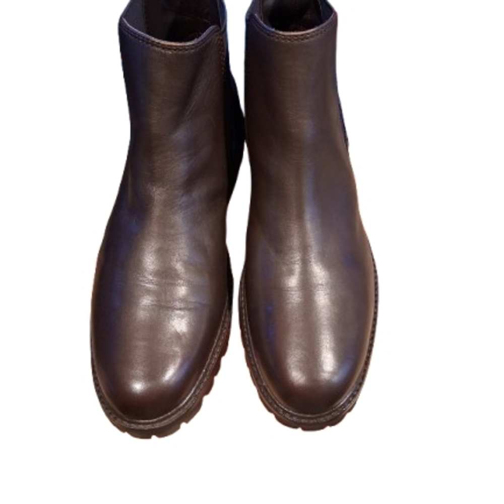 Michael Kors Mens Brown Leather Chelsea Boots Lug Sole Size 10.5 - Picture 6 of 8